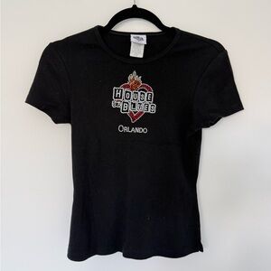 Y2K House of Blues Graphic Baby Tee